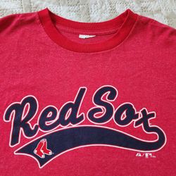 MLB Boston Red Sox Baseball Ringer T Shirt Men's 2XL XXL Short Sleeve 