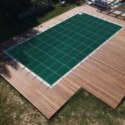 169# Inground Pool Safety Cover, 14 ft x 26 ft Rectangular Winter Pool Cover, Triple Stitched, High Strength Mesh PP Material with Good Rain Permeabil