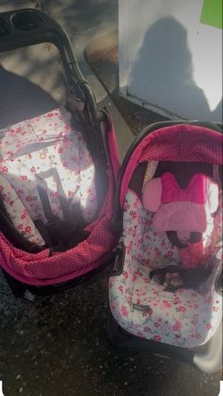 Disney Baby Minnie Mouse Amble Quad Travel System Stroller with OnBoard 22 LT Infant Car Seat (Garden Delight)