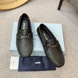 Prada Men’s Leather Shoes With Box New 