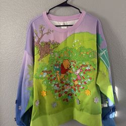 DISNEY PARKS WINNIE THE POOH LONG SLEEVE SHIRT NEW OVERSIZED POOH SWEATSHIRT DISNEY PLUS SIZE DISNEYLAND