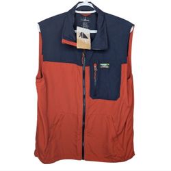 LL Bean Mountain Classic Vest Color block Mens Medium Nylon Unlined Full Zip