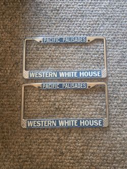 Vintage : Pacific Palisades (Western White House) license plate covers/  set of 2