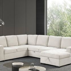 Sectional Sleeper With Storage And USB Charging Port