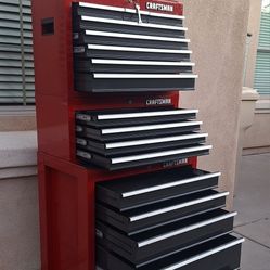 Sears Craftsman 3 Tier 17 Drawers Premium Series  Rollaway tool Box 