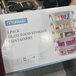 Glass Storage Containers 5 pack