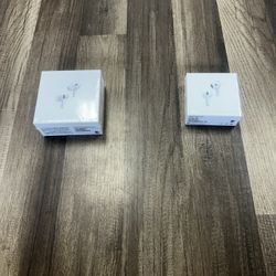Apple Airpods Pro and Apple Airpods Generation 4 with active noise cancellation