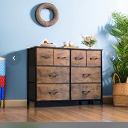 Dresser For Bedroom With 8 Drawers, Wide Fabric Dresser For Storage And Organization, Bedroom Dresser, Chest Of Drawers For Living Room, Closet, Entry