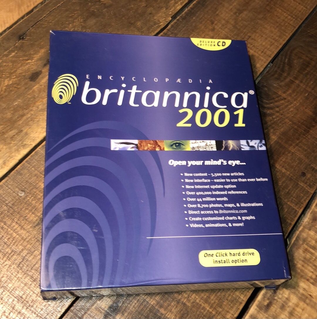 GOING TO GOODWILL!! Encyclopedia Britannica 2001 CD ROM