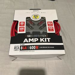 8 Gauge 600 Watt Car Audio Amp Kit 