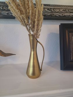 Vintage MCM Brass Bud Vase Made In India