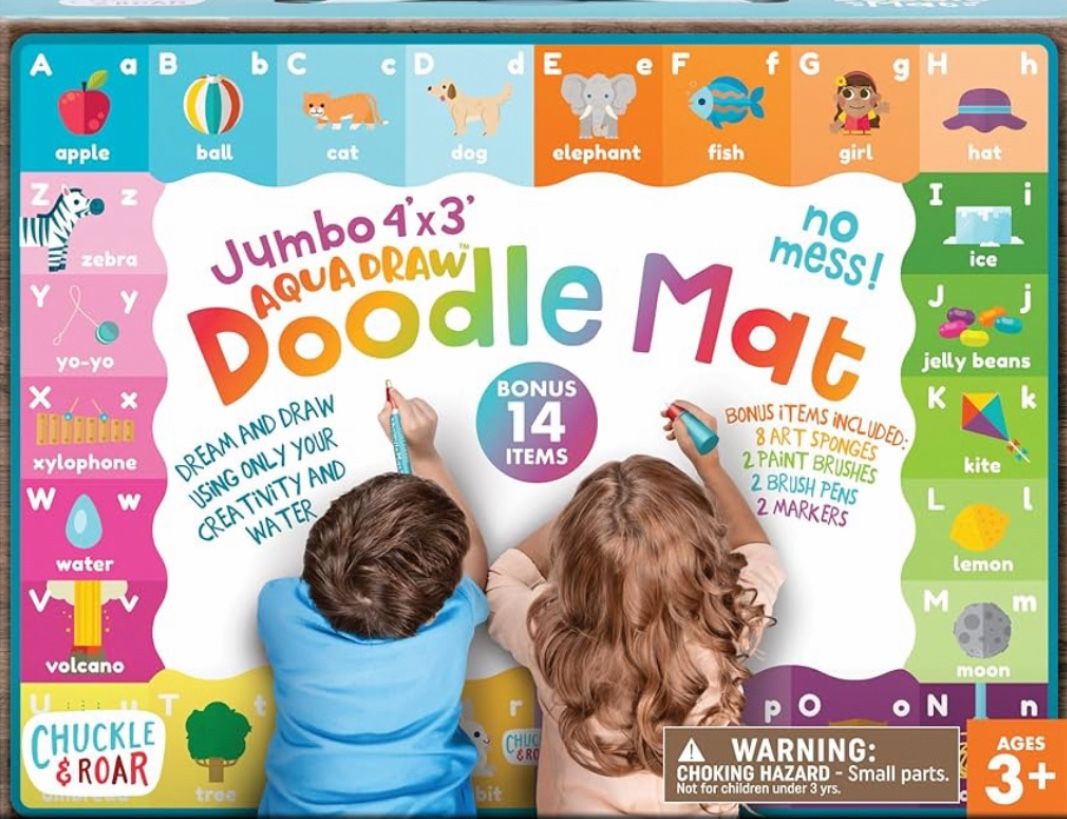 Water Coloring Mat 40x30 Large Mat, Coloring Mat, Water Painting Color Educational Writing Drawing Mess-Free Toys for Kids Toddlers for Girls Boys Age