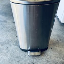 Two Mini Stainless steel step trash cans 
