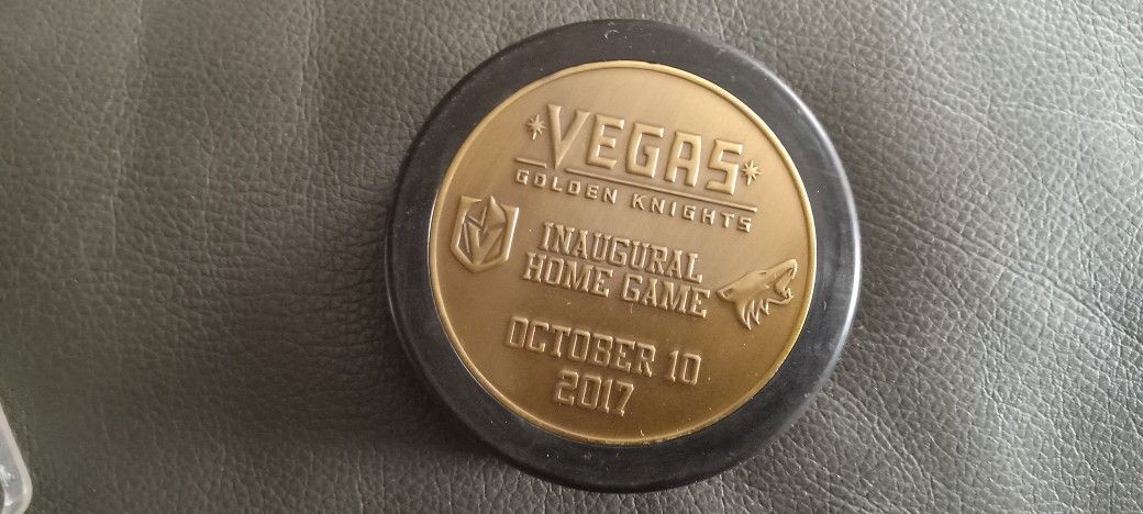 Las Vegas Golden Knights Annagural 1st Year Bronze Collector Puck