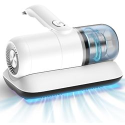 Bed Vacuum UV-C Mattress Vacuum Cleaner with Washable HEPA Filter, Wired, 14Kpa Suction & High-Frequency patting can Effectively deep-Clean mattresses