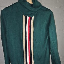 Womens Tommy Hill Sweater (M/L) with Striped Detail