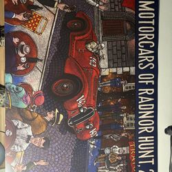 Retro Vintage Looking Car Poster