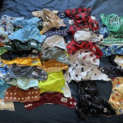 30 Cloth Diapers And Inserts