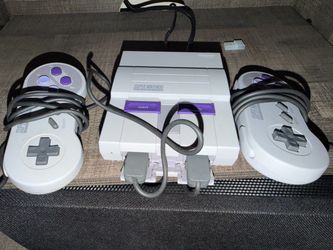 Super Nintendo SNES Console with Two Controllers