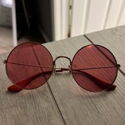 Pink Round Rayban Sunglasses 