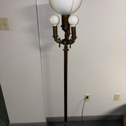 Antique Art Deco Floor Lamp With Marble Swirl Early 1900’s