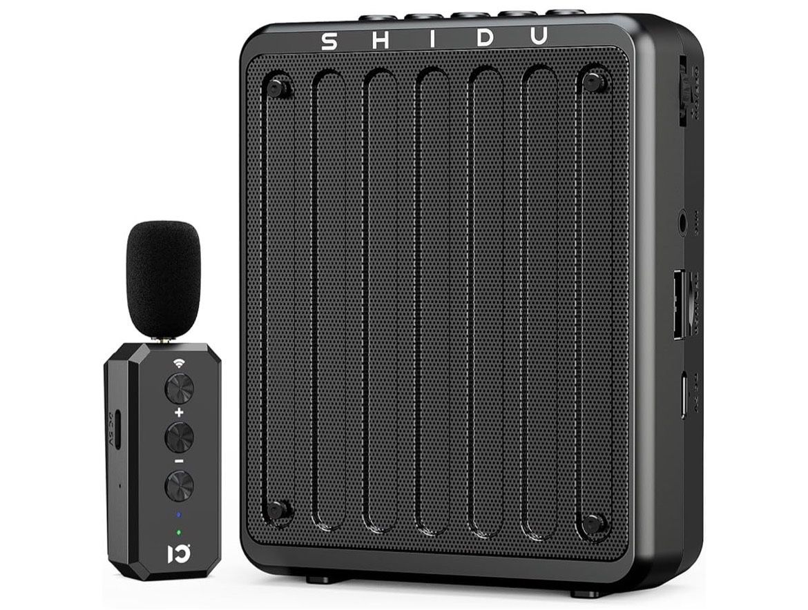 SHIDU 20W Voice Amplifier Wireless Lavalier Microphone Bluetooth Voice Amplifier