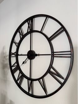 Large Round Iron Wall Clock