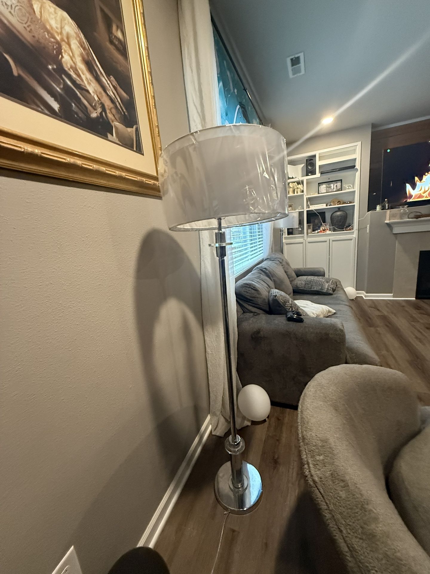 Set of 2 Silver Standing Floor Lamps – $45 OBO