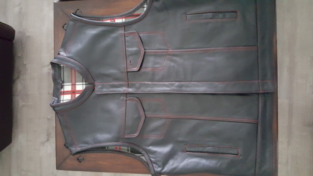 Unik Leather Vest 2XL