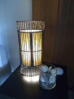 2 side lamps wood decor light