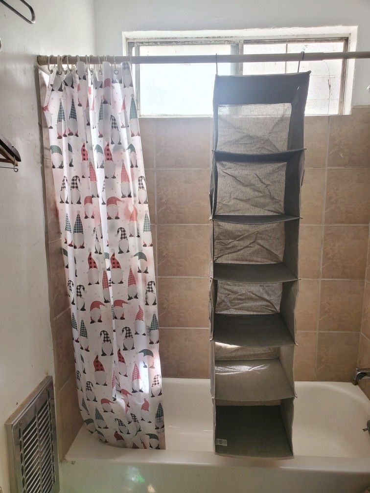 6 Shelf Closet Organizer Plaid Gray Better Homes And Gardens Charleston Collection