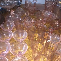 LOT SALE/BEST OFFER - Pink Depression Glass