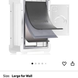 MIAOTONG 3-Flap Dog Door for Wall, Energy-Efficient Insulated Pet Door for Wall, Aluminum Lock Doggy Doors,Steel Frame and Telescoping Tunnel Dog Door