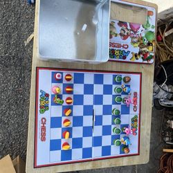 Super Mario Bros Chess – Collector’s Edition (INCOMPLETE) – Tin & Board – Missing Major Pieces  ⸻  DESCRIPTION  Nintendo-licensed Super Mario Chess Co