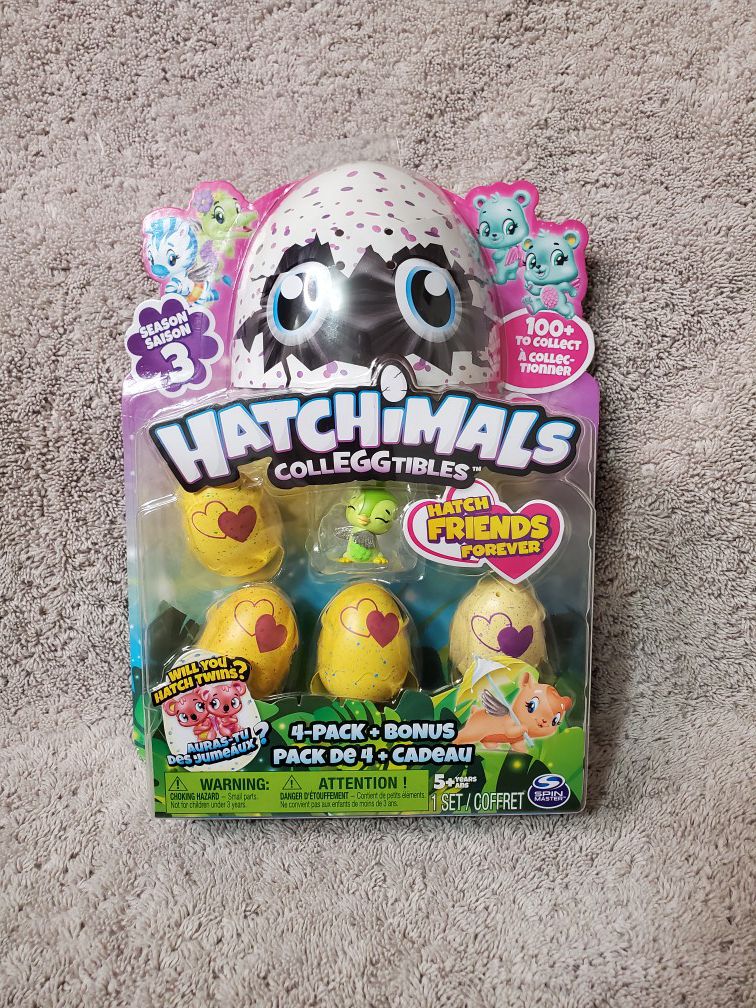 Hatchimals Colleggtibles season 3, 4 pack + bonus