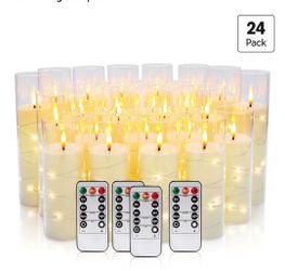 New 24 Pcs LED Flameless Candles with Remote