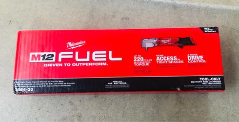 Milwaukee M12 FUEL 12V Lithium-Ion Brushless Cordless 3/8 in. Right Angle Impact Wrench (Tool-Only)