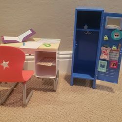 American Girl Desk and Locker Set