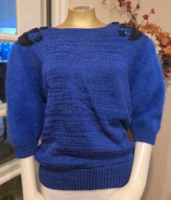 Vintage 80's Blue Sweater, Size L