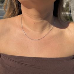 Sterling Silver Cable Link Chain 18”