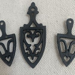 Vintage Miniature Cast Iron Trivets Set