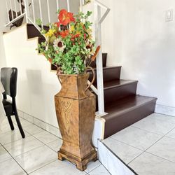 Metal Silk flowers with 