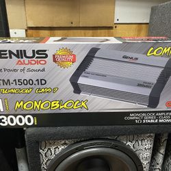 New Genius Audio 3000w Max Power Bass Amplifier  $230 Each 