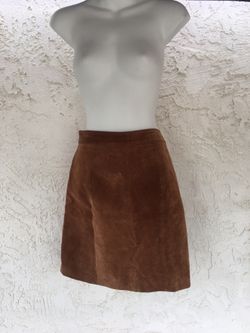 Vintage Brown Leather Skirt Size 10/Medium