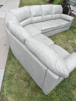 Leather sectional couch $300