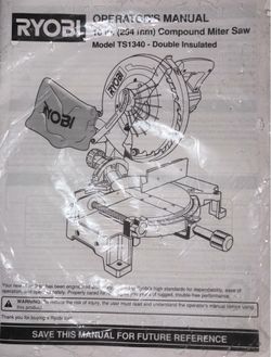 Ryobi miter saw 10inch