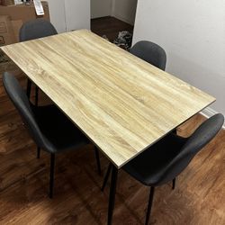 Dining Table Set With 4 Chairs