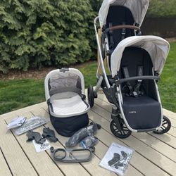 Uppa Baby Vista Stroller W. Rumble Seat, Bassinet & Accessories 