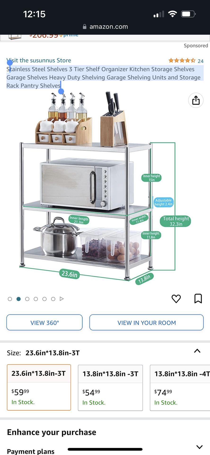 Stainless Steel Shelves