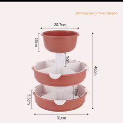 Kitchen Revolving Hot Pot Vegetable Platter Household Plastic Washbasin Asphalt Basket Fruit Cutlery Storage 